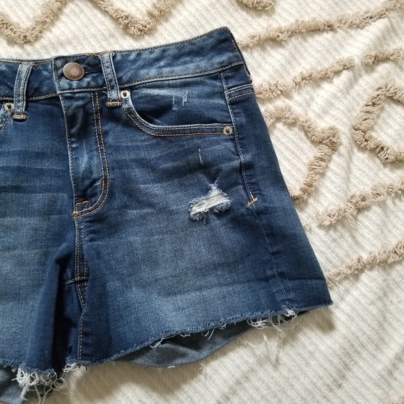 American Eagle Super Stretch Distressed Jean Shorts - Picture 2 of 11